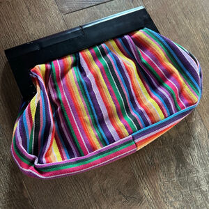 Women's Nine West Multicolor Striped Clutch